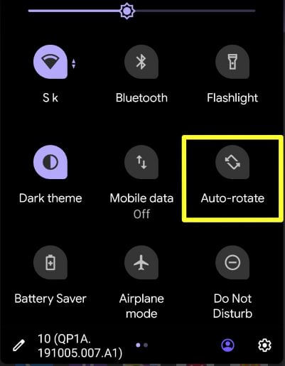 Schermrotatie inschakelen op Android 10