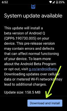 Hoe Android Q Beta 6 op Pixel te installeren