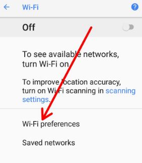 Hoe wifi automatisch in te schakelen op Android Oreo 8.1