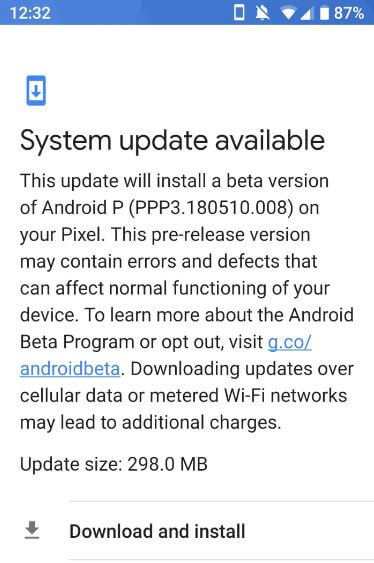 Hoe Android P Beta 2 op Google Pixel-apparaten te downloaden