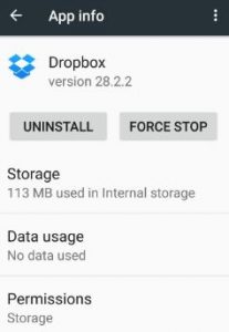 Forceer stop Android-app in nougat