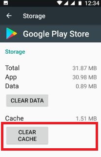 Wis het cachegeheugen van de Google Play Store om fout 500 op te lossen