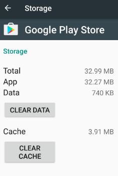 Wis de cahce en data play store om de app-fout te herstellen