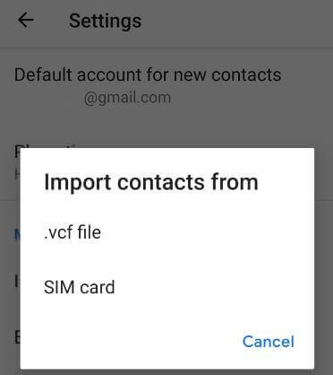 Hoe contacten te importeren in Android 9 Pie