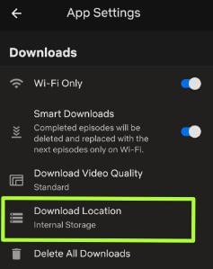 Wijzig de downloadlocatie op het Netflix Android-apparaat