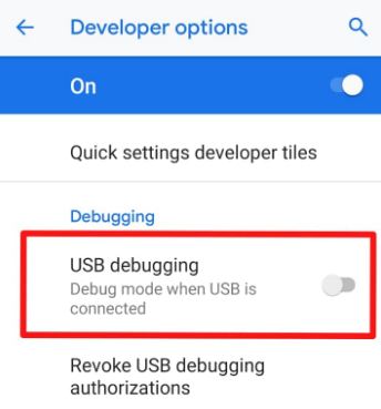 USB-foutopsporing inschakelen op Pixel 3 en Pixel 3 XL